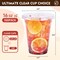 16 oz. - 100 Pack Clear Plastic Cups With Lids, Disposable Iced Coffee Cups with Flat Lids, Crystal Smoothie Cup for Party, Lemonade Stand, Cold Drinks, Juice, Milkshake
